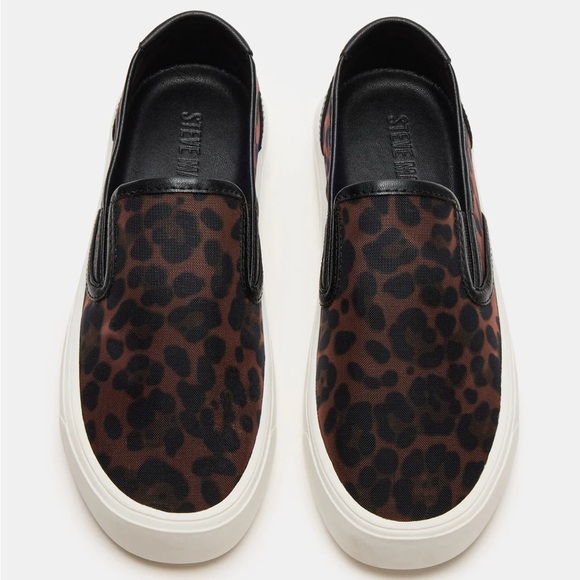 STEVE MADDEN MURPHY BLACK/LEOPARD LOW-TOP SNEAKER: - Picture 15 of 16
